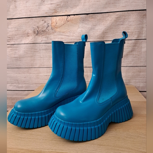 Camper Turquoise Heeled Pix Boots - Picture 7 of 11